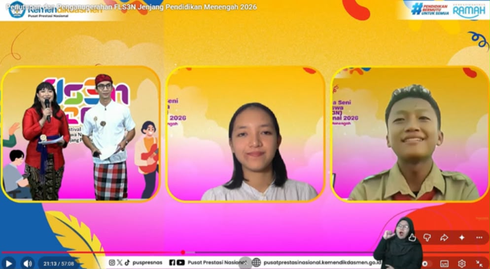 The Ministry of Primary and Secondary Education (Kemendikbud) Commemorates the Great Work of Indonesian Students in the 2026 FLS3N Dikmen (Secondary and Secondary Education) Festival.